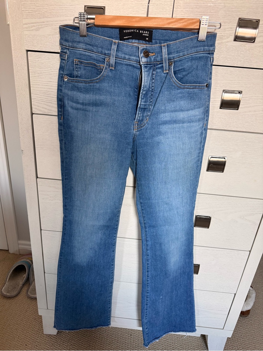 Veronica Beard Leena Bootcit Mid-Blue Flare Jeans